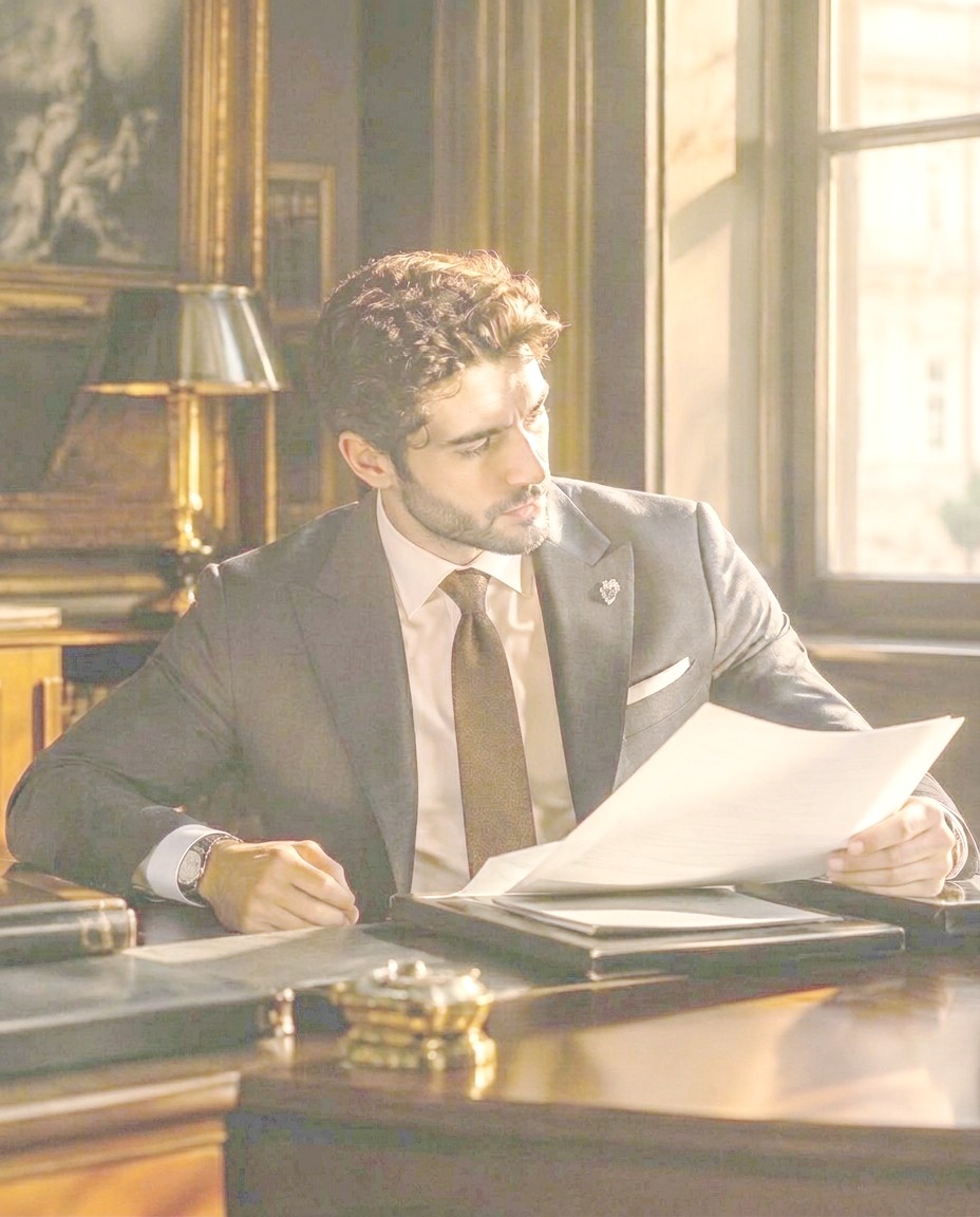 Executive reviewing his resume